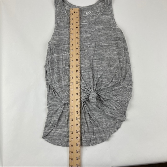 Loft Tank Top Womens Small Gray Space Print Tied Front - Picture 5 of 7